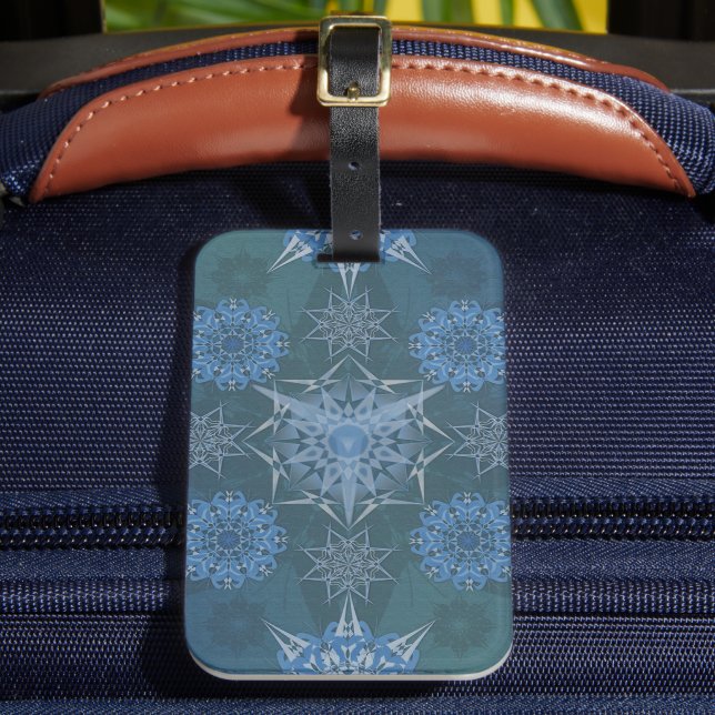 Etiqueta Para Maletas Hexa Triangles Yantra Petals (Anverso In situ 2)