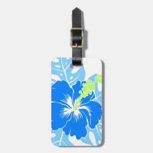 Etiqueta Para Maletas Hibisco hawaiano de la playa del Banzai floral