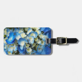 Etiqueta Para Maletas Hidrangea Azul bonito Floral