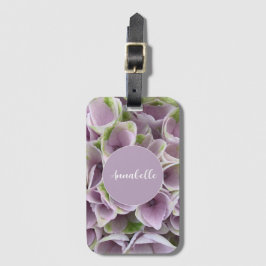 Etiqueta Para Maletas Hidrangea verde malva y pálido