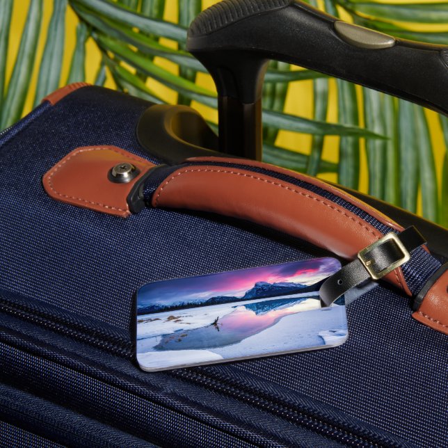 Etiqueta Para Maletas Hielo y nieve | Mt. Rundle, Canadá (Anverso In situ 3)