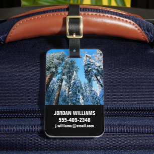 Etiqueta Para Maletas Hielo y nieve Parque nacional Sequoia, Californi