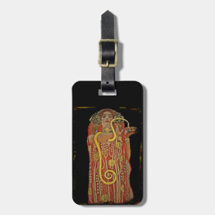 Etiqueta Para Maletas Higeia con serpiente en sus manos