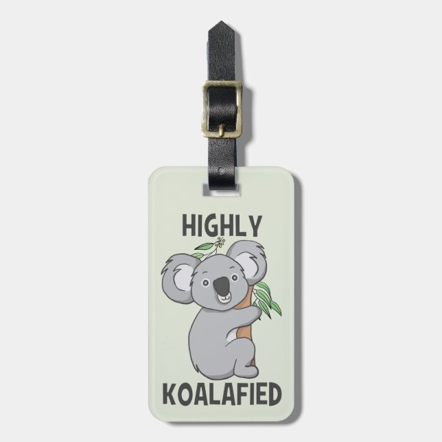 Etiqueta Para Maletas Highly Koalafied Koala (Frente Vertical)