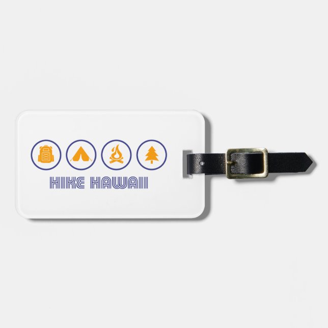 Etiqueta Para Maletas Hike Hawaii (Frente Horizontal)