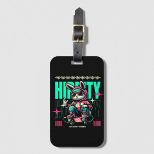Etiqueta Para Maletas Hip-Hop Hoppity - Conejo Patinador Pascua