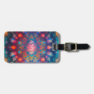 ETIQUETA PARA MALETAS HIPPIE FRACTAL ESPECTACULAR