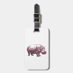 Etiqueta Para Maletas Hippopotamus