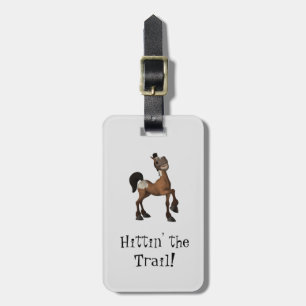 Etiqueta Para Maletas Hittin' El Caballo Personalizado Trail