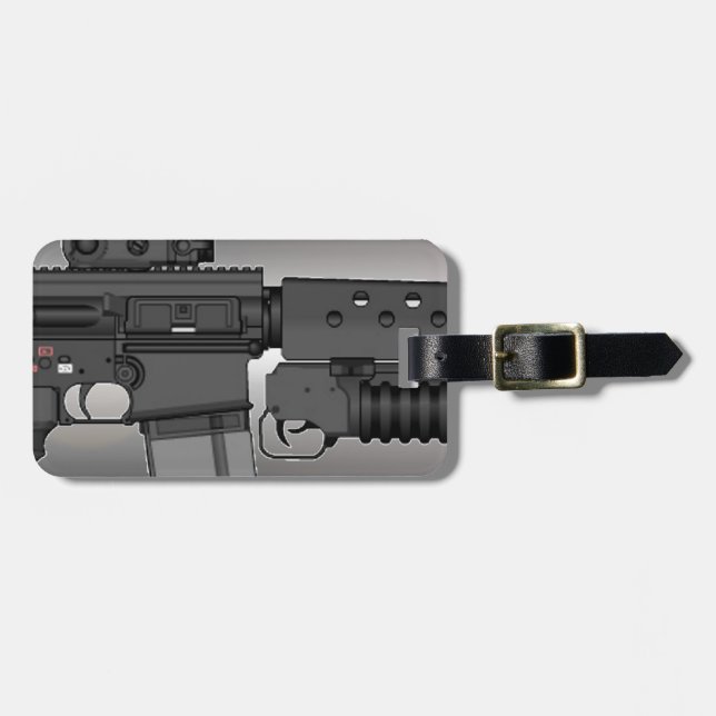Etiqueta Para Maletas HK417 con M203 (Frente Horizontal)
