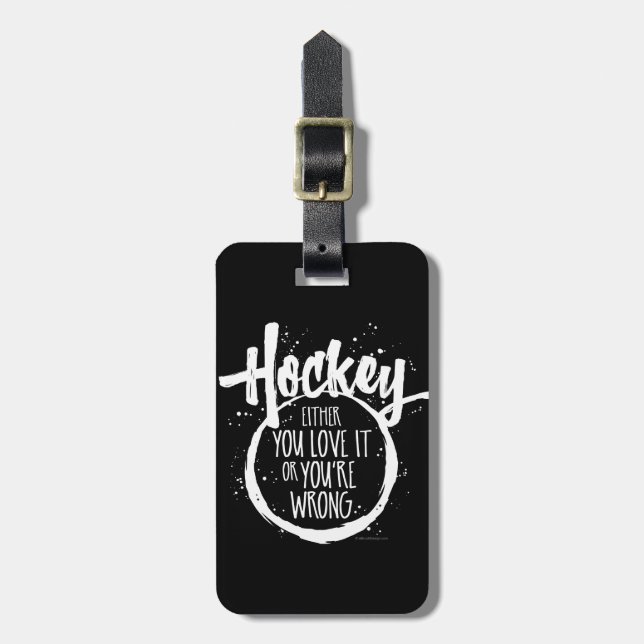 Etiqueta Para Maletas Hockey de amor (Frente Vertical)