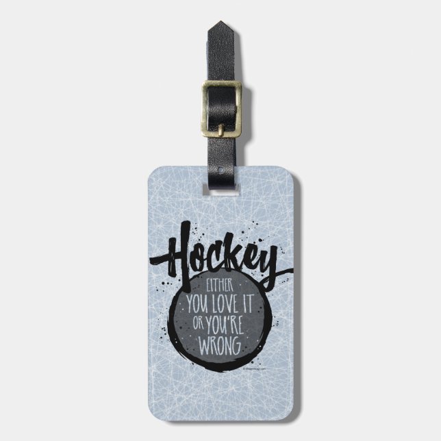 Etiqueta Para Maletas Hockey de amor (Frente Vertical)