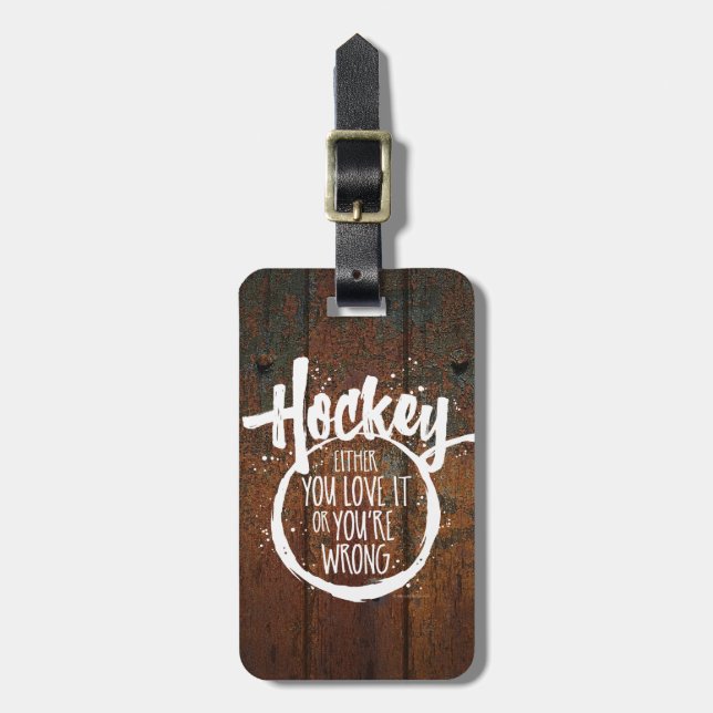 Etiqueta Para Maletas Hockey del amor (Frente Vertical)