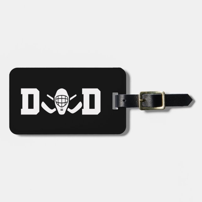 Etiqueta Para Maletas Hockey Goalie Dad (Frente Horizontal)