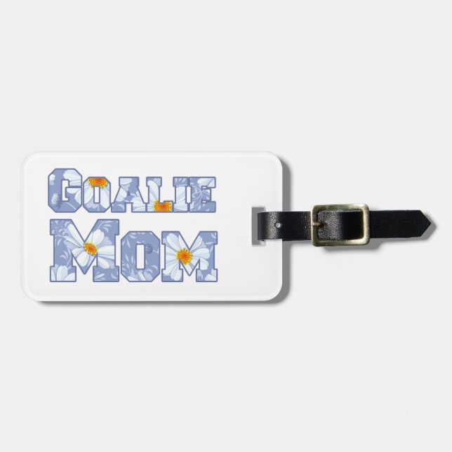 Etiqueta Para Maletas Hockey Goalie Mom Daisy (Frente Horizontal)