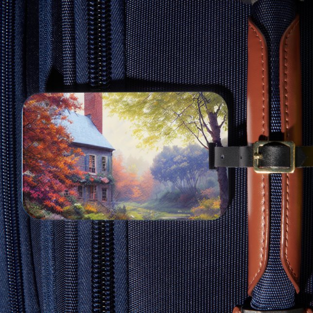 Etiqueta Para Maletas Hogares/arroyos/bosques/pintura (Anverso In Situ 4)