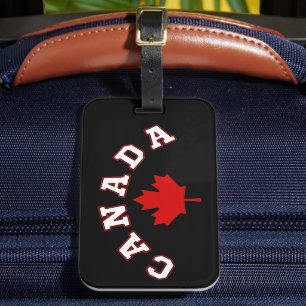 Etiqueta Para Maletas hoja de arce de Canadá