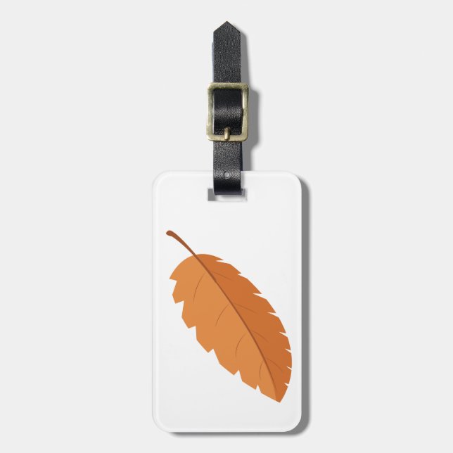 Etiqueta Para Maletas Hoja de Otoño (Frente Vertical)