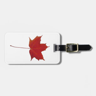 Etiqueta Para Maletas Hoja del canadiense del arce rojo