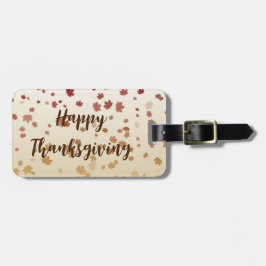 Etiqueta Para Maletas Hojas de arce de Acción de Gracias