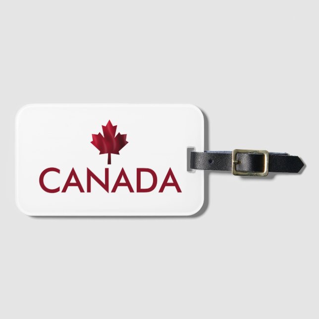 Etiqueta Para Maletas Hojas de arce rojas de Canadá (Anverso horizontal)