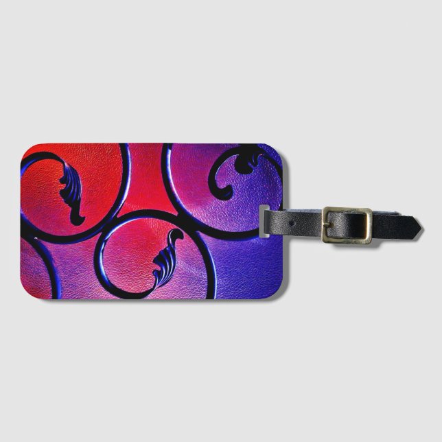 Etiqueta Para Maletas Hojas de arco iris (Anverso horizontal)