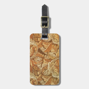 Etiqueta Para Maletas Hojas de Otoño Acanthus Marrón de William Morris