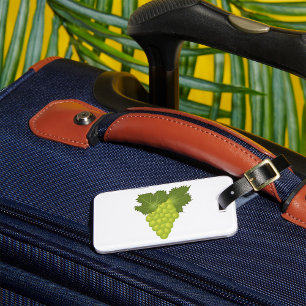 Etiqueta Para Maletas Hojas de parra uvas verdes Fruta fresca