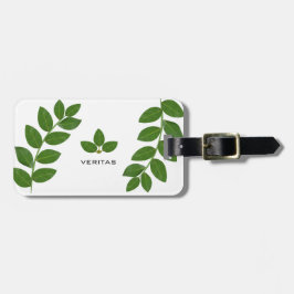 Etiqueta Para Maletas Hojas de planta verde elegantes