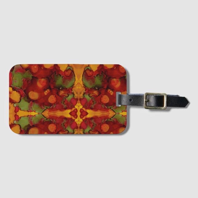 Etiqueta Para Maletas Hojas otoñales (Anverso horizontal)