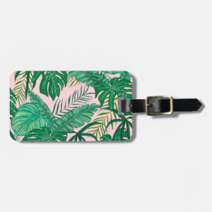 Etiqueta Para Maletas Hojas tropicales