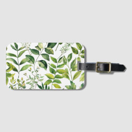 Etiqueta Para Maletas Hojas verdes botánicas