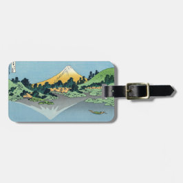 Etiqueta Para Maletas Hokusai - El Monte Fuji reflexiona en el lago Kawa