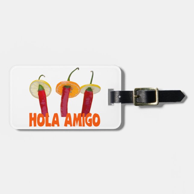 Etiqueta Para Maletas Hola Amigo (Frente Horizontal)