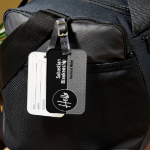 Etiqueta Para Maletas Hola Faux Diamond Plate  Profesional