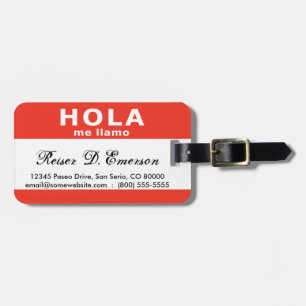 Etiqueta Para Maletas hola me llamo