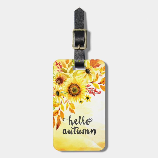 Etiqueta Para Maletas Hola otoño (Frente Vertical)