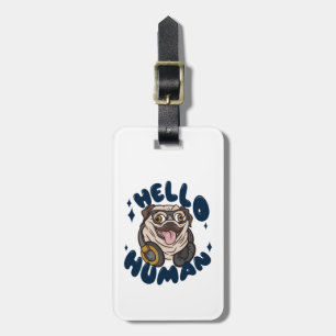 Etiqueta Para Maletas Hola perro de Cute humano