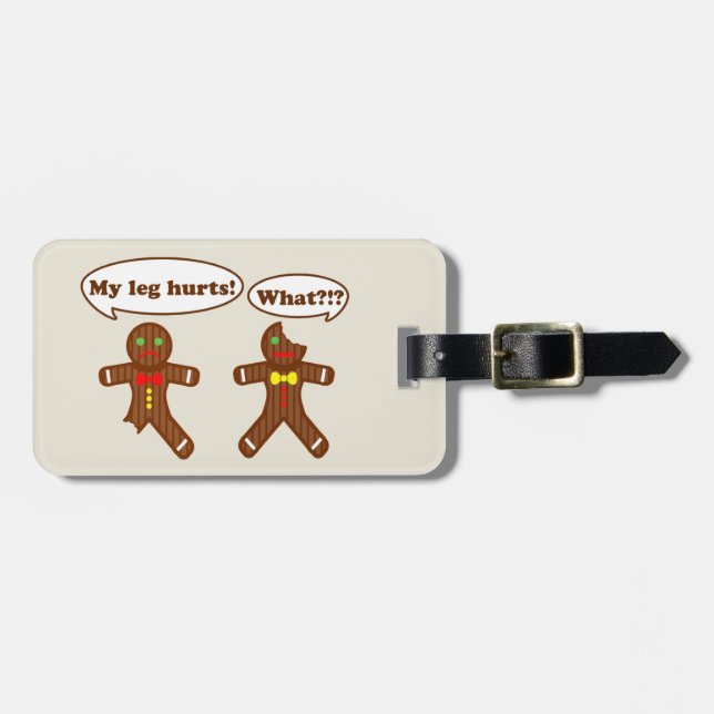 Etiqueta Para Maletas Holiday Gingerbread Humor (Frente Horizontal)