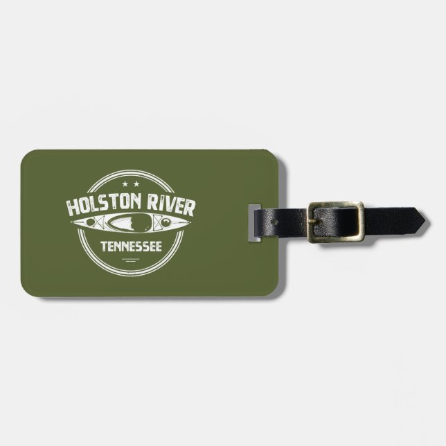 Etiqueta Para Maletas Holston River Tennessee Kayaking (Frente Horizontal)