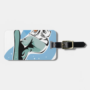Etiqueta Para Maletas Hombre fresco de la snowboard
