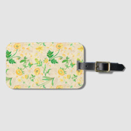 Etiqueta Para Maletas Honey Lemon Flowers Sand BeigeTravel Tag