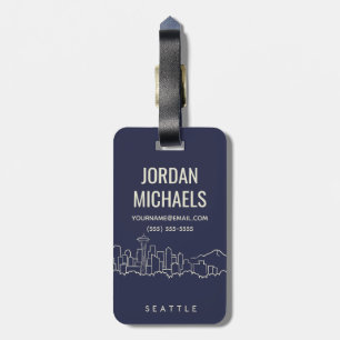 Etiqueta Para Maletas Horizonte de Seattle