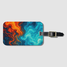 Etiqueta Para Maletas Hot and Cold - Vibrant Colors Abstract Art