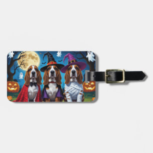 Etiqueta Para Maletas Hound Hound Dogs Pumpkin Halloween Funny
