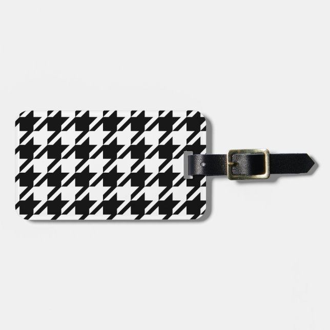 Etiqueta Para Maletas Houndstooth (Frente Horizontal)