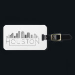 Etiqueta Para Maletas Houston, Texas Skyline Lumaletas Tag<br><div class="desc">Una etiqueta de equipaje única que representa la hermosa ciudad de Houston,  Texas.  Esta etiqueta muestra un estilizado ilustracion del paisaje único de la ciudad con su nombre debajo.</div>