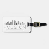Houston, Texas Skyline Lumaletas Tag