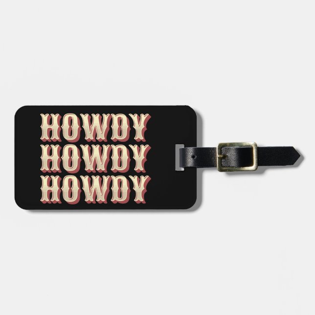 Etiqueta Para Maletas Howdy Howdy (Frente Horizontal)
