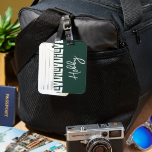 Etiqueta Para Maletas Hubby Tribal Africa Emerald Green MR